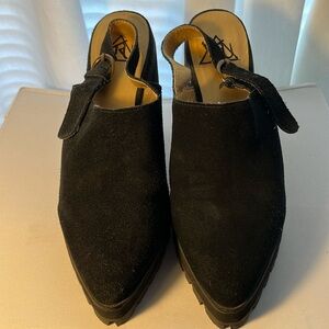 YRU Shoes Women's Wolf Black Suede Platform | Sz 10